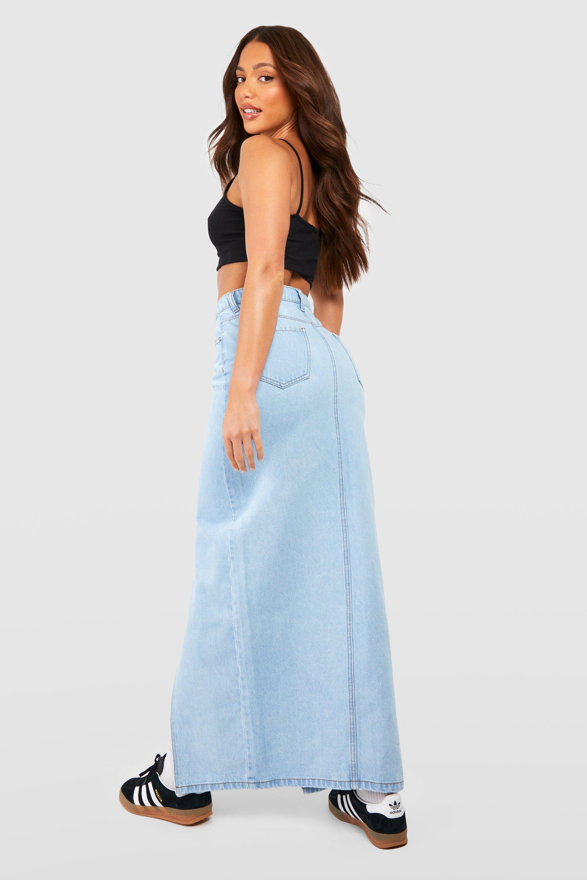 Tall denim skirt sale